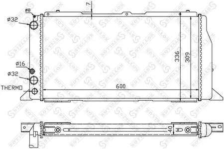 10-25020-SX STELLOX Радиатор системы охлаждения