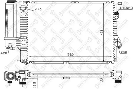 10-25022-SX STELLOX Радиатор системы охлаждения