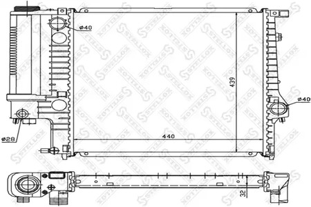 10-25023-SX STELLOX Радиатор системы охлаждения