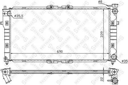 Радиатор системы охлаждения STELLOX 10-25033-SX