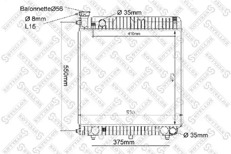 Радиатор системы охлаждения STELLOX 10-25035-SX