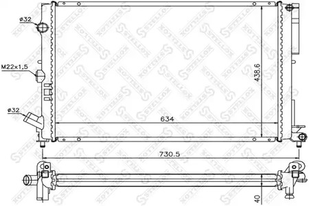 10-25037-SX STELLOX Радиатор системы охлаждения