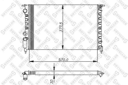 10-25039-SX STELLOX Радиатор системы охлаждения