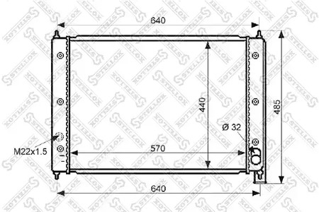 радиатор системы охлаждения STELLOX 10-25042-SX