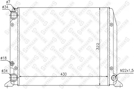 10-25043-SX STELLOX Радиатор системы охлаждения