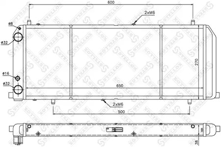 10-25046-SX STELLOX Радиатор системы охлаждения