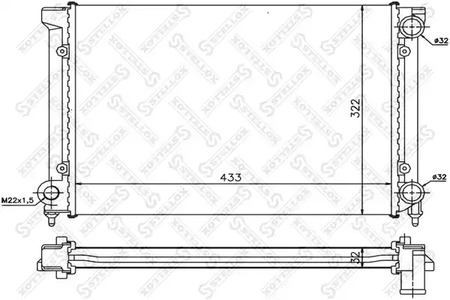 Радиатор системы охлаждения STELLOX 10-25049-SX