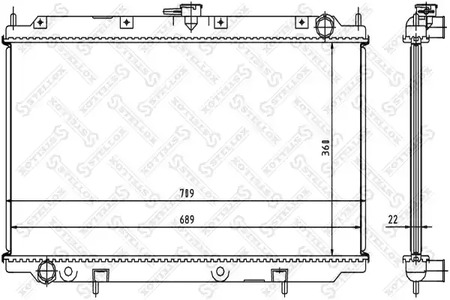 10-25058-SX STELLOX Радиатор системы охлаждения