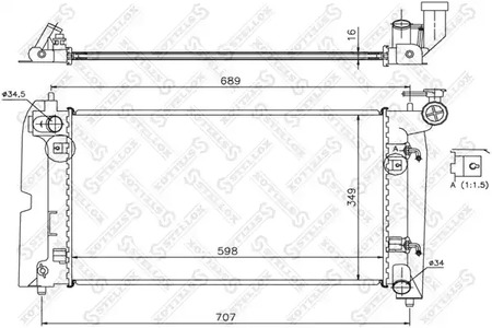 10-25067-SX STELLOX Радиатор охлаждения двигателя