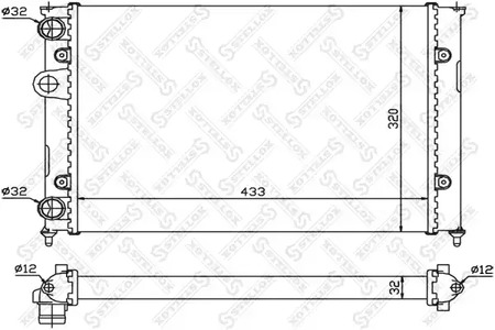 10-25068-SX STELLOX Радиатор системы охлаждения