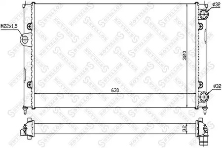 10-25069-SX STELLOX Радиатор системы охлаждения