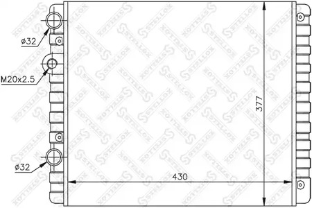 радиатор системы охлаждения STELLOX 10-25070-SX