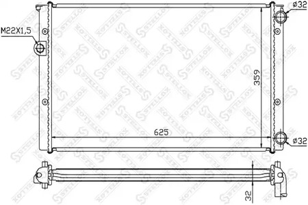 Радиатор системы охлаждения STELLOX 10-25071-SX