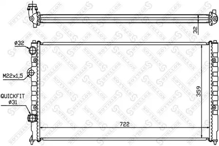 10-25073-SX STELLOX Радиатор системы охлаждения