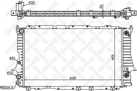 10-25079-SX STELLOX Радиатор системы охлаждения