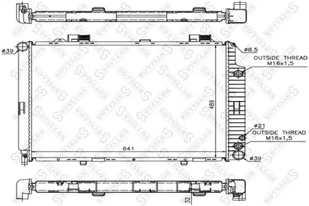 радиатор системы охлаждения STELLOX 10-25093-SX