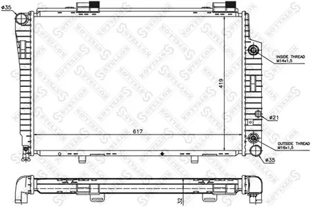 Радиатор системы охлаждения STELLOX 10-25095-SX