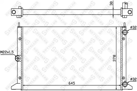 10-25107-SX STELLOX Радиатор системы охлаждения