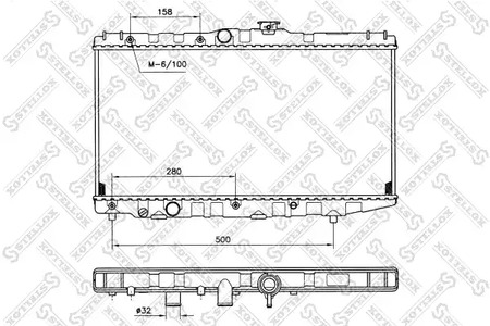 радиатор системы охлаждения STELLOX 10-25110-SX