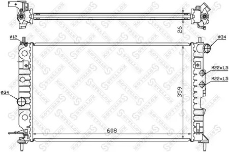 Радиатор системы охлаждения STELLOX 10-25124-SX