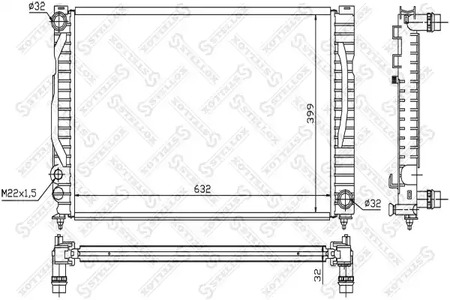 10-25125-SX STELLOX Радиатор системы охлаждения