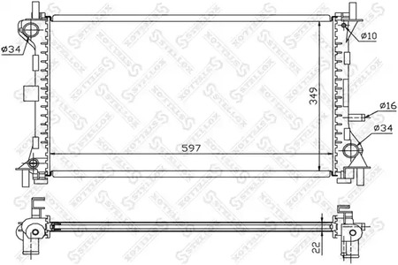 10-25129-SX STELLOX Радиатор системы охлаждения