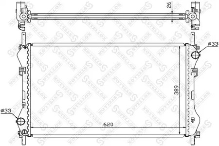 радиатор системы охлаждения STELLOX 10-25132-SX