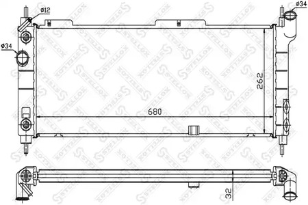 10-25136-SX STELLOX Радиатор охлаждения двигателя