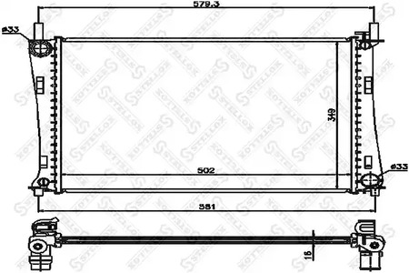 10-25157-SX STELLOX Радиатор системы охлаждения