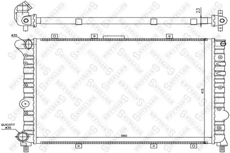 10-25160-SX STELLOX Радиатор системы охлаждения