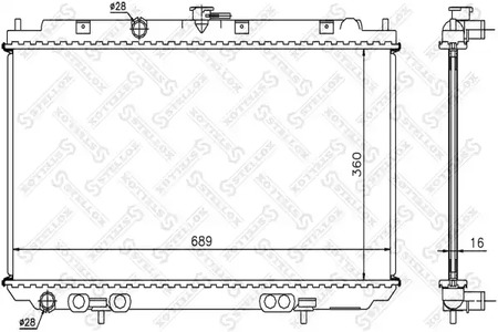 Радиатор системы охлаждения STELLOX 10-25167-SX