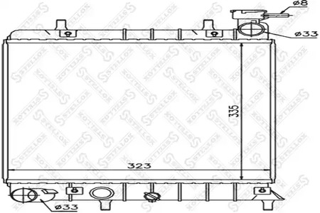 10-25168-SX STELLOX Радиатор двигателя