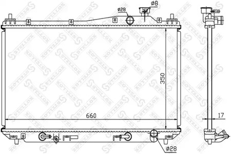 10-25172-SX STELLOX радиатор системы охлаждения