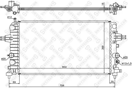 10-25176-SX STELLOX Радиатор системы охлаждения