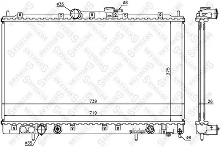 10-25179-SX STELLOX Радиатор охлаждения двигателя