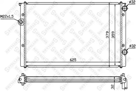 10-25197-SX STELLOX Радиатор системы охлаждения