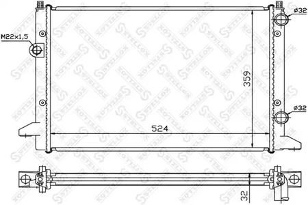 10-25198-SX STELLOX Радиатор системы охлаждения