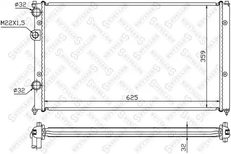 Радиатор системы охлаждения STELLOX 10-25199-SX