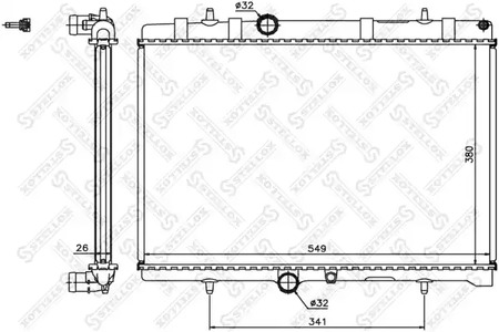 10-25201-SX STELLOX Радиатор системы охлаждения