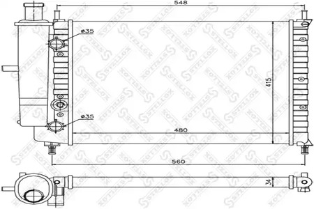Радиатор системы охлаждения STELLOX 10-25210-SX