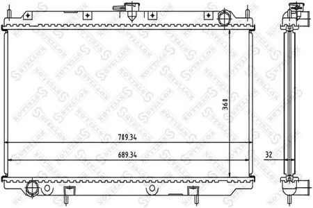 Радиатор системы охлаждения STELLOX 10-25222-SX