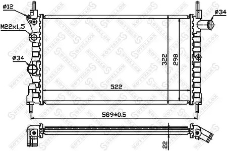 радиатор системы охлаждения STELLOX 10-25223-SX