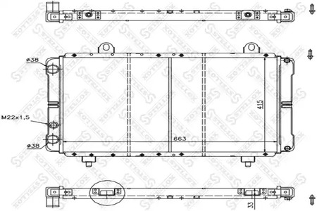 радиатор системы охлаждения STELLOX 10-25228-SX