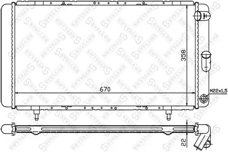 радиатор системы охлаждения STELLOX 10-25233-SX