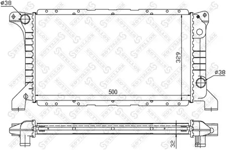 10-25252-SX STELLOX радиатор системы охлаждения