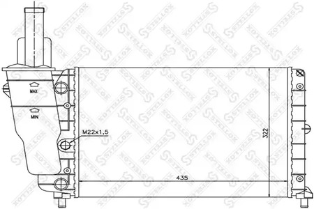 Радиатор системы охлаждения STELLOX 10-25255-SX