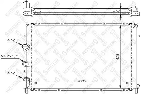 10-25264-SX STELLOX Радиатор охлаждения двигателя