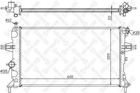 10-25266-SX STELLOX Радиатор системы охлаждения