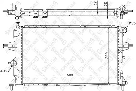 10-25268-SX STELLOX радиатор системы охлаждения