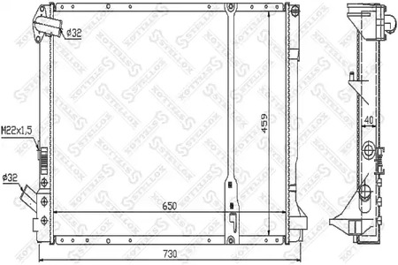 Радиатор системы охлаждения STELLOX 10-25273-SX